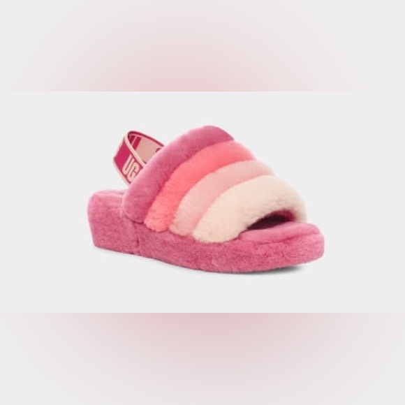 UGG Shoes - UGG Fluff Yeah Slide Stripes Size 10 NWOB